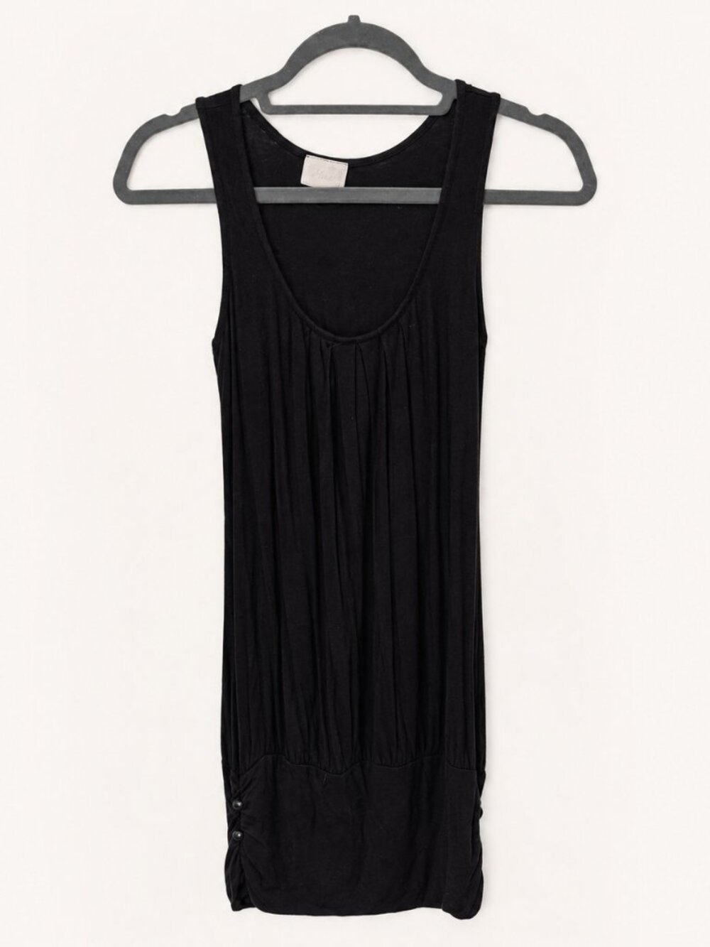 Have Black Ruched Hem Sleeveless Tunic Top Size S